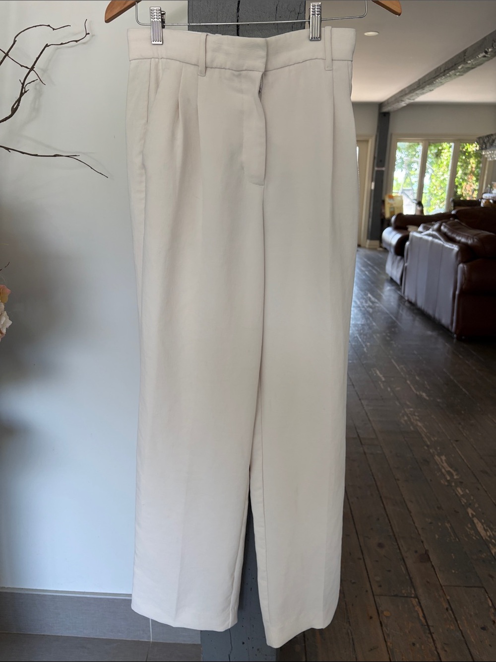 WOMEN Cream Straight-Leg Dress Pants by Wilfred